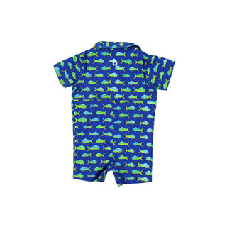 BlueQuail Clothing Co Short Sleeve Romper - Mahi Mahi