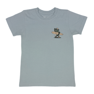 Tiny Whales Take It Easy Short Sleeve Tee - Stone Blue