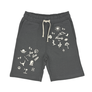 Tiny Whales Malone Sweat Short - Faded Black