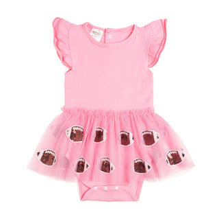 Sweet Wink Football Sequin S/S Tutu Bodysuit