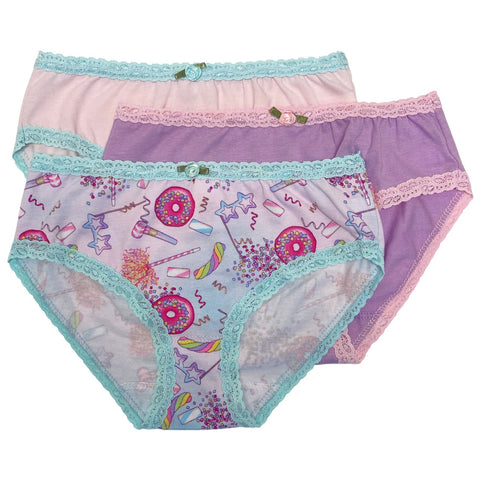 Woman Underwear, Scallop lace Panty set, 5 Pack PurplePeanuts