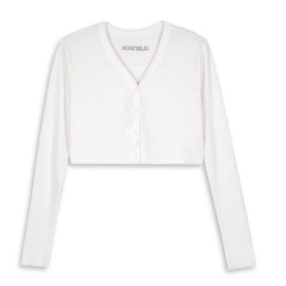 KatieJ NYC Tween Livi Cropped Cardigan - White