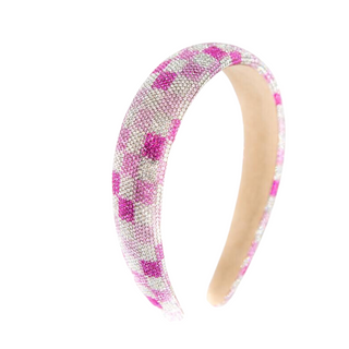 Bari Lynn Fully Crystalized Check Headband - Pink, Bari Lynn, Bari Lynn, Bari Lynn Fully Crystalized Check Headband, Bari Lynn Fully Crystalized Headband, Bari Lynn Headband, Bari Lynn Headba