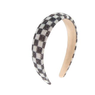 Bari Lynn Fully Crystalized Check Headband - Black / Clear, Bari Lynn, Bari Lynn, Bari Lynn Fully Crystalized Check Headband, Bari Lynn Fully Crystalized Headband, Bari Lynn Headband, Bari Ly