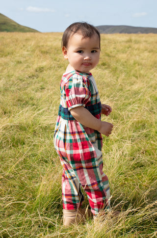 Pink Chicken Baby Girls Ruby Jumper - Holiday Tartan