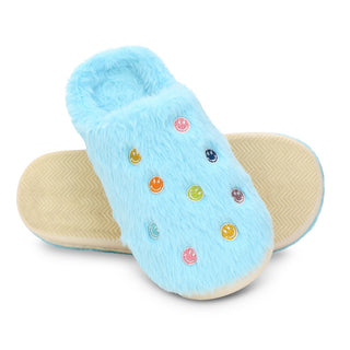 Iscream You Make Me Smile Slippers, Iscream, cf-size-medium-shoes-size-4-6, cf-size-small-shoe-size-1-3, cf-type-slipper, cf-vendor-iscream, Furry Slipper, Gifts for Tween, girl gift, Girl gi