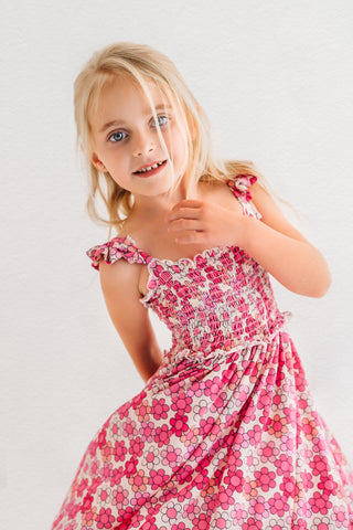 In My Jammers Ziggy Floral Smocked Twirl Dress