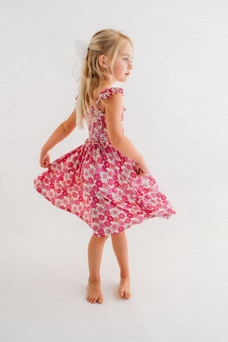 In My Jammers Ziggy Floral Smocked Twirl Dress