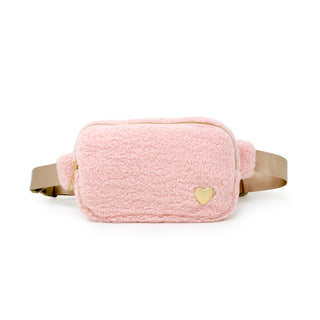 Zomi Gems Fuzzy Belt Bag w/ Heart For Kids - Pink