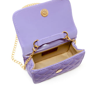 Zomi Gems Pearl Handle Message Charm Handbag For Kids - Purple