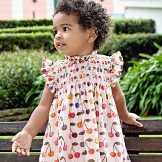 Pink Chicken Baby Girls Stevie Dress Set - Cloud Pink Cherry