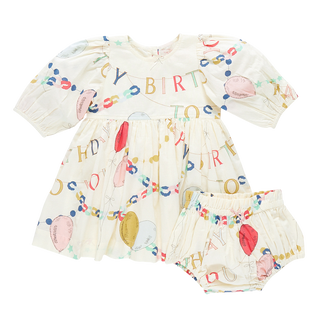 Pink Chicken Baby Girls Brooke Dress Set - Birthday Garland, Pink Chicken, Baby Brooke Dress, Birthday, Birthday Buddies, Birthday Garland, Birthday Girl, Brooke Dress, cf-size-12-18-months, 