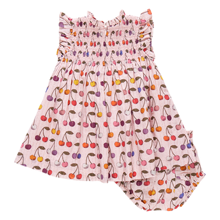 Pink Chicken Baby Girls Stevie Dress Set - Cloud Pink Cherry