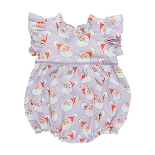 Pink Chicken Baby Girls Jennifer Bubble - Lavender Santas, Pink Chicken, All Things Holiday, cf-size-12-18-months, cf-size-18-24-months, cf-size-6-12-months, cf-type-bubble, cf-vendor-pink-ch