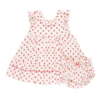 Pink Chicken Baby Girls Judith Dress Set - Paper Hearts