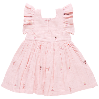 Pink Chicken Girls Elsie Dress - Ballerina Embroidery