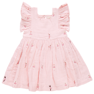 Pink Chicken Girls Elsie Dress - Ballerina Embroidery