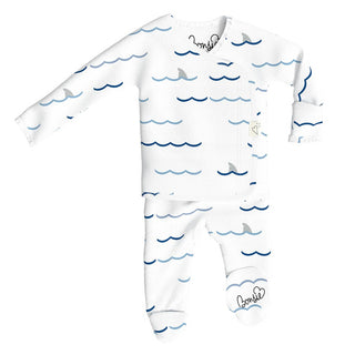 Bonsie Skin to Skin Babywear, Bonsie Footie - Sharkie - Basically Bows & Bowties