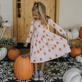 Pink Chicken Girls Organic Steph Dress - Candy Corn, Pink Chicken, Big Girls Clothing, Candy Corn, cf-size-3y, cf-type-dress, cf-vendor-pink-chicken, Dress, Dress for Girls, Dresses for Girls