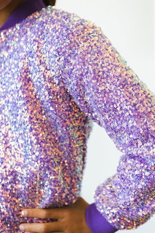 Mila & Rose, Mila & Rose Sequin Jacket - Purple - Basically Bows & Bowties