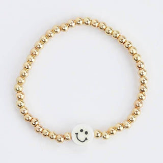 Sparkle Sisters Beaded Happy Face Bracelet, Sparkle Sisters, Bracelet, Bracelets, cf-type-bracelet, cf-vendor-sparkle-sisters, Jewelry, Little Girls Jewelry, Smile, Smiley, Smiley Face, Spark