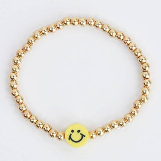 Sparkle Sisters Beaded Happy Face Bracelet, Sparkle Sisters, Bracelet, Bracelets, cf-type-bracelet, cf-vendor-sparkle-sisters, Jewelry, Little Girls Jewelry, Smile, Smiley, Smiley Face, Spark