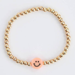 Sparkle Sisters Beaded Happy Face Bracelet, Sparkle Sisters, Bracelet, Bracelets, cf-type-bracelet, cf-vendor-sparkle-sisters, Jewelry, Little Girls Jewelry, Smile, Smiley, Smiley Face, Spark