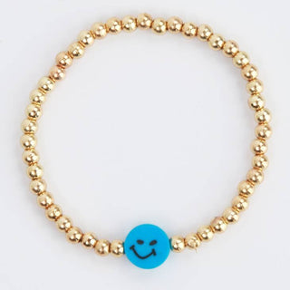 Sparkle Sisters Beaded Happy Face Bracelet, Sparkle Sisters, Bracelet, Bracelets, cf-type-bracelet, cf-vendor-sparkle-sisters, Jewelry, Little Girls Jewelry, Smile, Smiley, Smiley Face, Spark