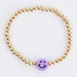 Sparkle Sisters Beaded Happy Face Bracelet, Sparkle Sisters, Bracelet, Bracelets, cf-type-bracelet, cf-vendor-sparkle-sisters, Jewelry, Little Girls Jewelry, Smile, Smiley, Smiley Face, Spark