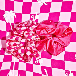 Kitsch x Barbie Satin Brunch Scrunchies 2pc Set, Kitsch, Barbie, Barbie x Kitsch, Kitsch, Kitsch Scrunchie, Satin Scrunchie, Scrunchie, Scrunchies, Hair Accessories - Basically Bows & Bowties