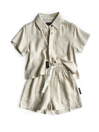 Little Bipsy Linen Shorts - Sand, Little Bipsy Collection, Bahama Breeze, cf-size-0-3-months, cf-size-3-4, cf-size-3-6-months, cf-size-4-5, cf-type-shorts, cf-vendor-little-bipsy-collection, 