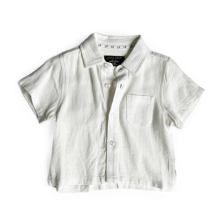 Little Bipsy Linen Button Up - White, Little Bipsy Collection, Bahama Breeze, cf-size-12-18-months, cf-size-18-24-months, cf-size-2-3, cf-size-3-4, cf-size-3-6-months, cf-size-4-5, cf-size-6-