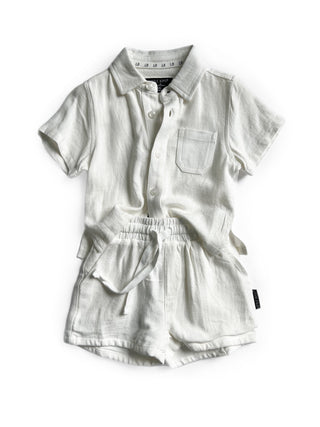 Little Bipsy Linen Button Up - White, Little Bipsy Collection, Bahama Breeze, cf-size-12-18-months, cf-size-18-24-months, cf-size-2-3, cf-size-3-4, cf-size-3-6-months, cf-size-4-5, cf-size-6-