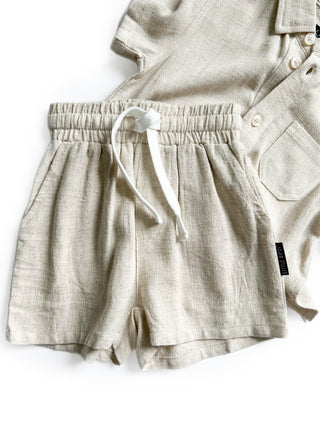 Little Bipsy Linen Shorts - Sand, Little Bipsy Collection, Bahama Breeze, cf-size-0-3-months, cf-size-3-4, cf-size-3-6-months, cf-size-4-5, cf-type-shorts, cf-vendor-little-bipsy-collection, 