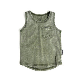 Little Bipsy Acid Wash Tank - Green, Little Bipsy Collection, Acid Wash Tank, cf-size-3-6-months, cf-size-3t-4t, cf-size-4t-5t, cf-type-tank, cf-vendor-little-bipsy-collection, Green, LBSS23,