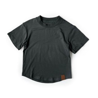 Little Bipsy Oversized Bamboo Tee - Pewter, Little Bipsy Collection, Bamboo Tee, Black, cf-size-0-3-months, cf-size-12-18-months, cf-size-18-24-months, cf-size-2-3, cf-size-6-12-months, cf-ty