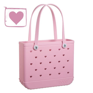 Baby Bogg Bag - I 🤍 BUBBLEGUM, Bogg, Baby Bogg, Baby Bogg Bag, Beach Bag, Bogg, Bogg Bag, Bogg Bagg, Bogg Bags, Boggs, Bubblegum, Bubblegum Heart, Heart Bogg Bag, Heart Bubblegum, I Heart 