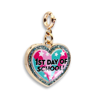 Charm It! Gold Glitter First Day of School Charm, Charm It!, 1st Day of School, Back to School, cf-type-charms-&-pendants, cf-vendor-charm-it, Charm Bracelet, Charm It Charms, Charm It!, Char