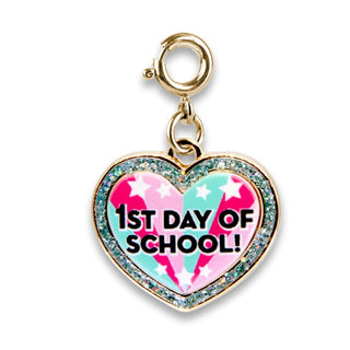 Charm It! Gold Glitter First Day of School Charm, Charm It!, 1st Day of School, Back to School, cf-type-charms-&-pendants, cf-vendor-charm-it, Charm Bracelet, Charm It Charms, Charm It!, Char