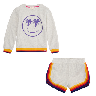 Appaman Ruby Sweatshirt & Lori Short Set - Cloud Heather