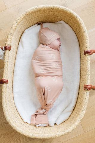 Copper Pearl Cooper Knit Swaddle Blanket