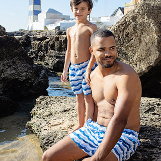 Blue Rooster Boys Swim Trunk - Ocean Waves