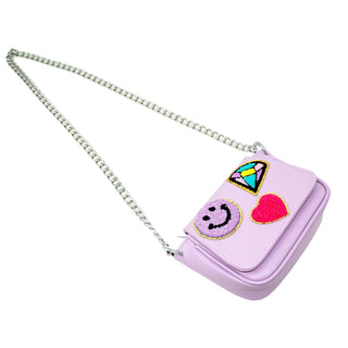 Zomi Gems Girls Crossbody Patch Handbag - Purple