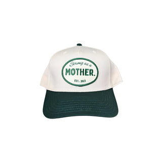 Vintage Mother Canvas Patch Hat - Green / Cream