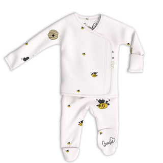 Bonsie Skin to Skin Babywear, Bonsie Footie - Bees & Honey - Basically Bows & Bowties