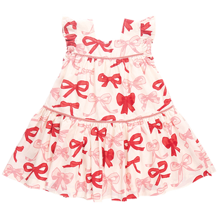 Pink Chicken Girls Camelia Dress - Valentines Bows