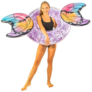 PoolCandy Inflatable Glitter 40" Pool Tube - Butterfly