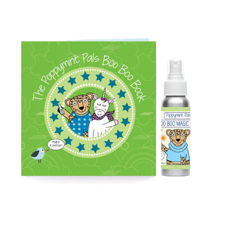 Poppymint Pals Boo Boo Magic Mist & Book Gift Set, Poppymint Pals, Boo Boo Magic, cf-type-bath-&-body, cf-vendor-poppymint-pals, Laki Naturals, Made in the USA, Poppymint Pals, PoppymintPals,