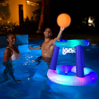 PoolCandy Illuminated Floating LED Basketball Set