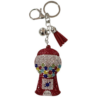 Rhinestone Gumball Machine Keychain